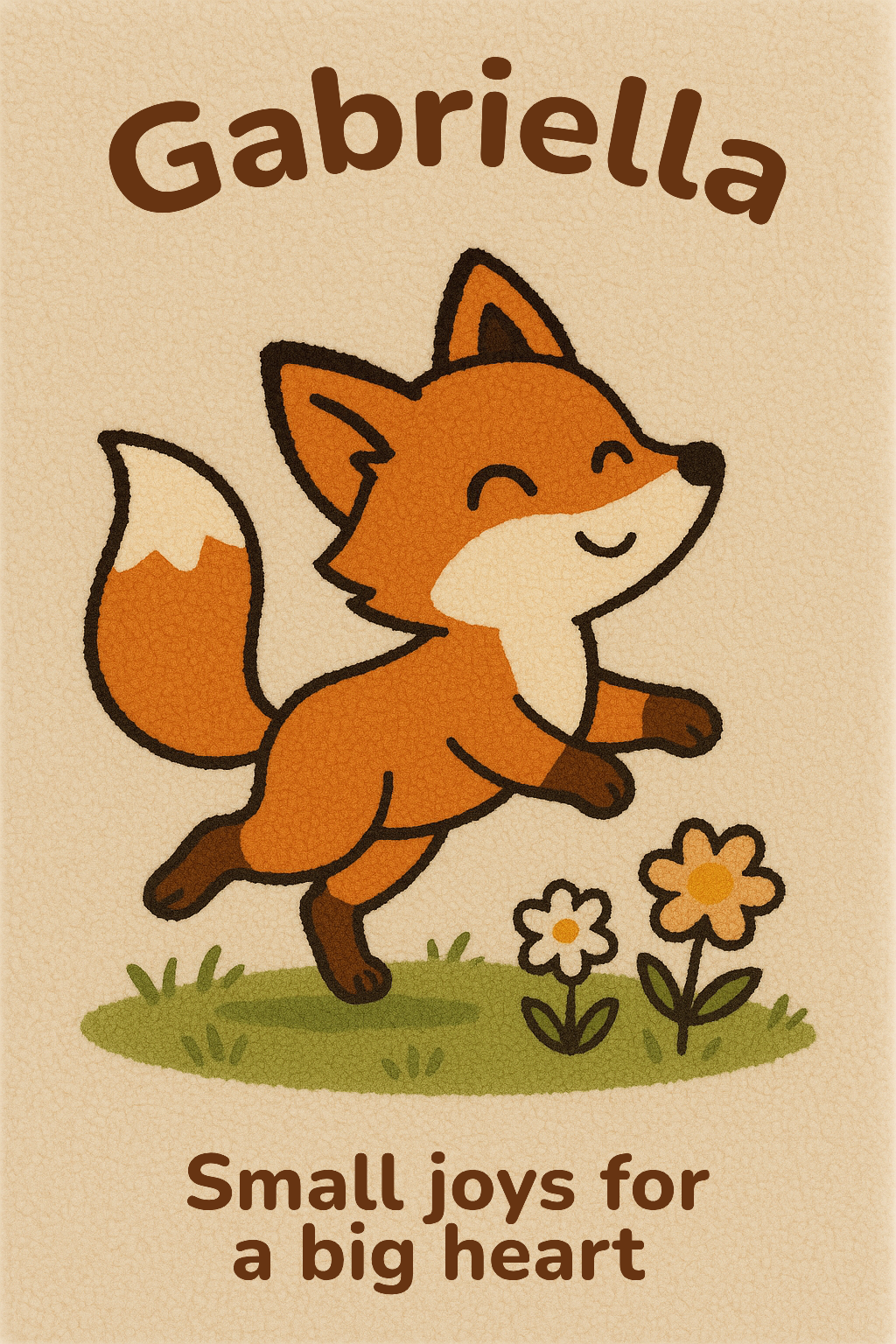 Personalised Wool Rug – Fox Design