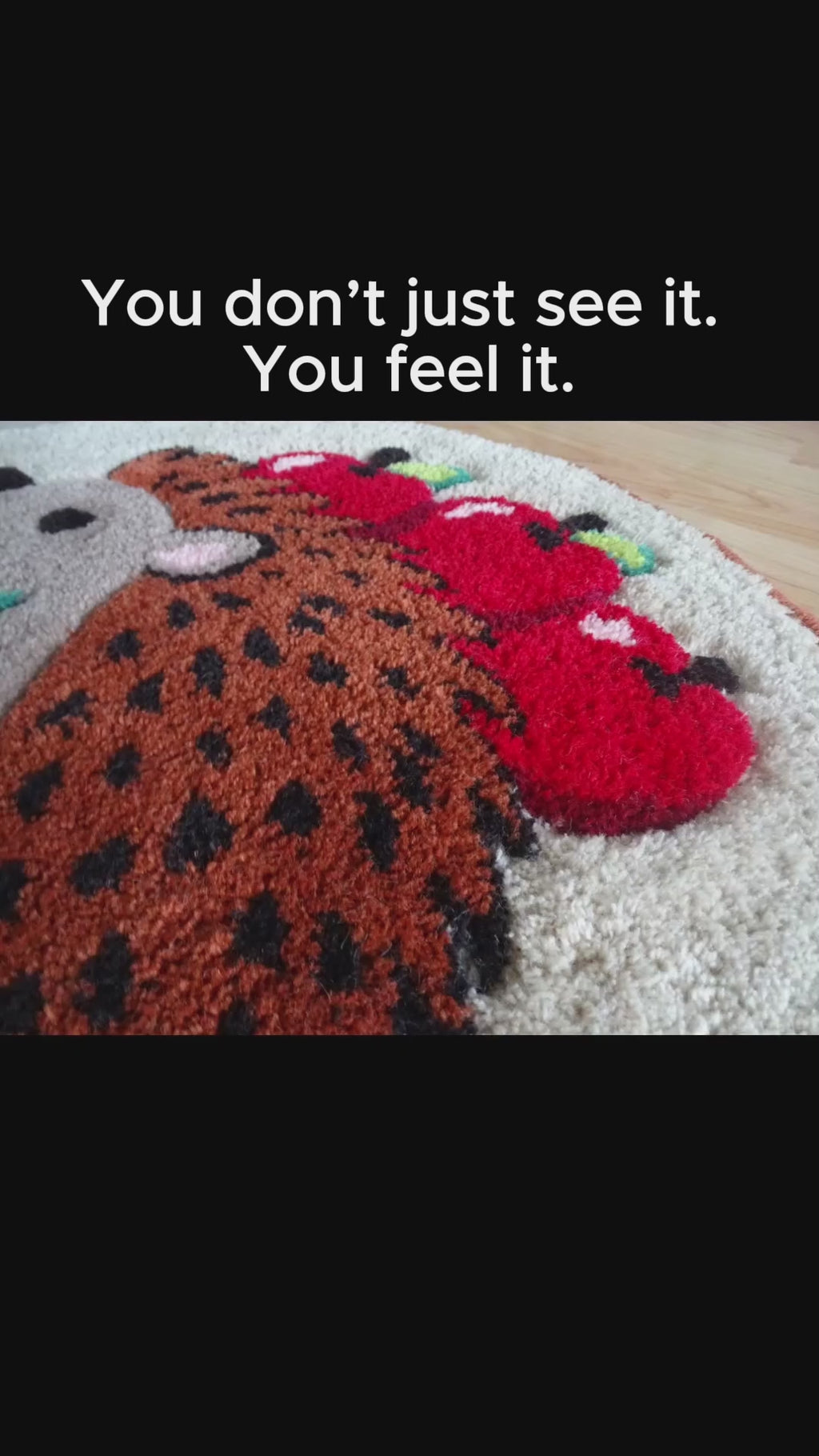 Personalised Wool Rug with Initials – Hedgehog Design