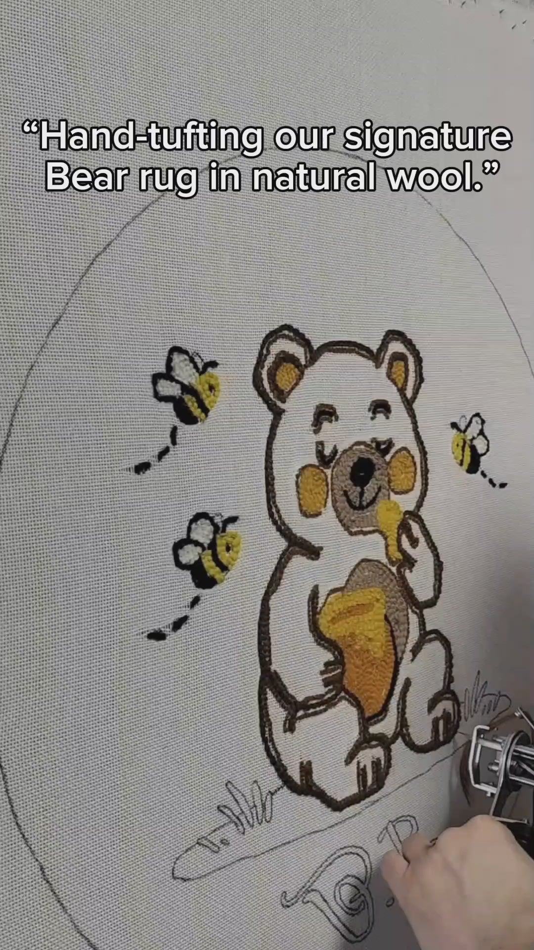 Personalizēts vilnas paklājs ar vārdu – Lācītis